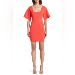 Brand New with Tags XS Herve Leger Corset Contour Mini T-Shirt Dress ROUGE 628